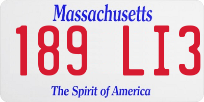 MA license plate 189LI3