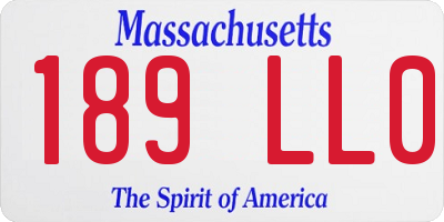 MA license plate 189LL0
