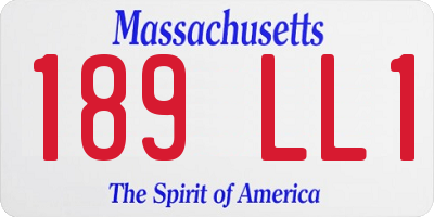 MA license plate 189LL1