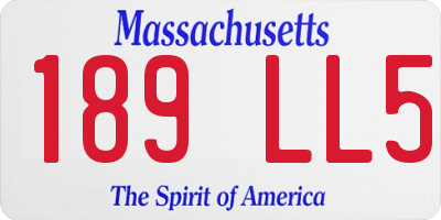 MA license plate 189LL5