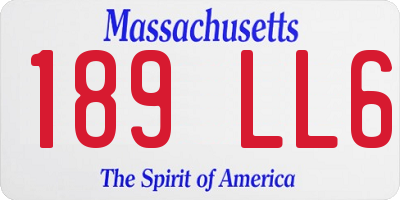 MA license plate 189LL6