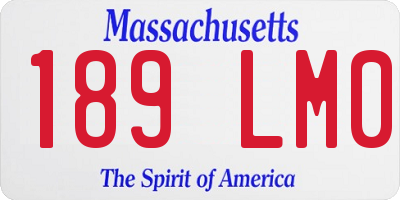 MA license plate 189LM0