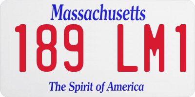 MA license plate 189LM1