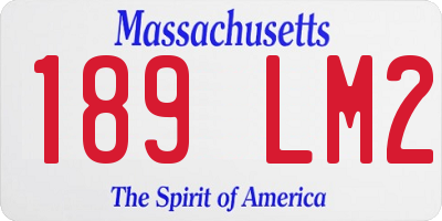 MA license plate 189LM2