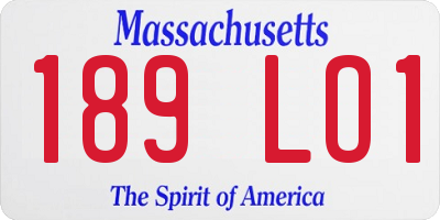 MA license plate 189LO1