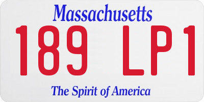 MA license plate 189LP1
