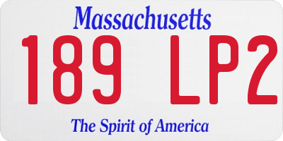 MA license plate 189LP2