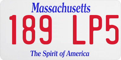 MA license plate 189LP5
