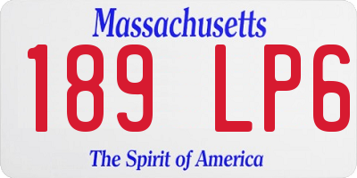MA license plate 189LP6