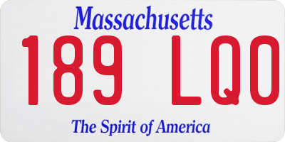 MA license plate 189LQ0