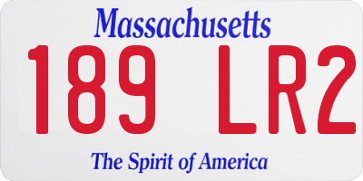 MA license plate 189LR2