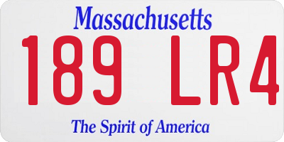 MA license plate 189LR4