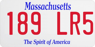 MA license plate 189LR5