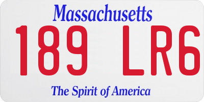 MA license plate 189LR6