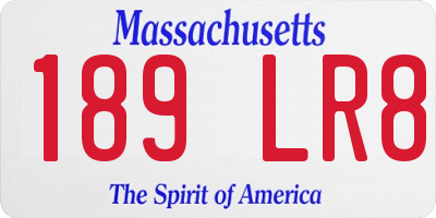 MA license plate 189LR8