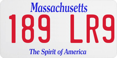 MA license plate 189LR9