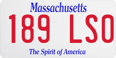 MA license plate 189LS0