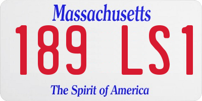 MA license plate 189LS1