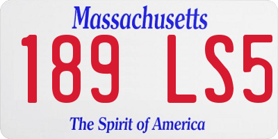 MA license plate 189LS5