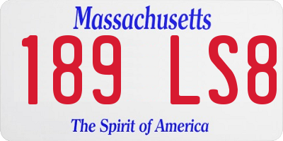 MA license plate 189LS8