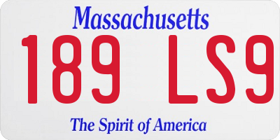 MA license plate 189LS9
