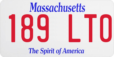 MA license plate 189LT0