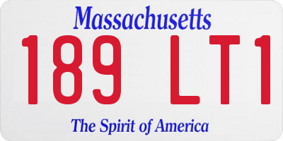 MA license plate 189LT1