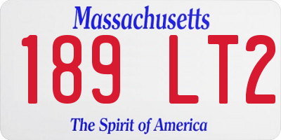 MA license plate 189LT2