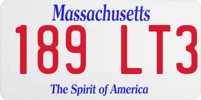 MA license plate 189LT3