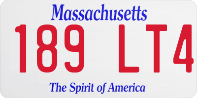 MA license plate 189LT4