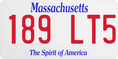 MA license plate 189LT5