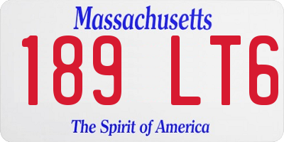 MA license plate 189LT6