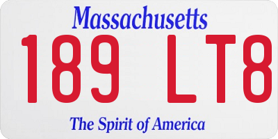 MA license plate 189LT8