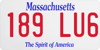 MA license plate 189LU6