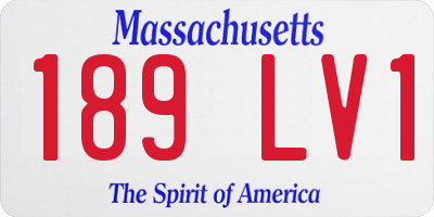 MA license plate 189LV1