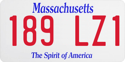 MA license plate 189LZ1