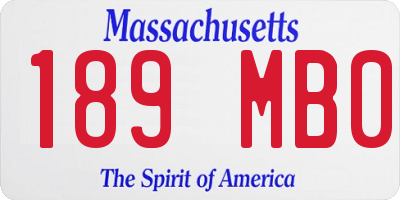 MA license plate 189MB0