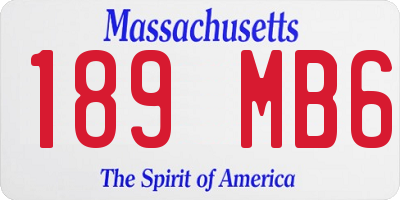 MA license plate 189MB6