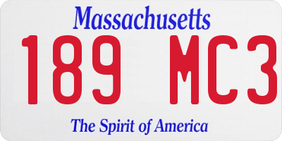 MA license plate 189MC3