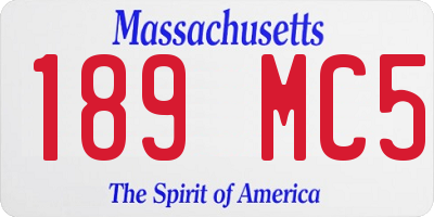 MA license plate 189MC5