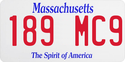MA license plate 189MC9