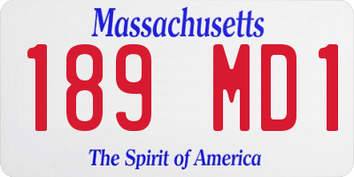 MA license plate 189MD1