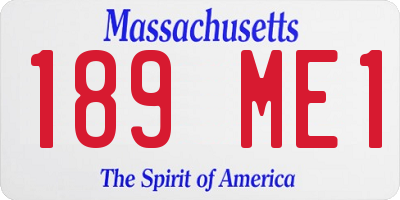 MA license plate 189ME1