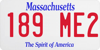 MA license plate 189ME2