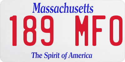 MA license plate 189MF0