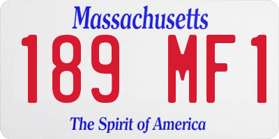 MA license plate 189MF1