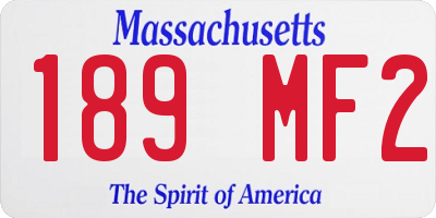 MA license plate 189MF2