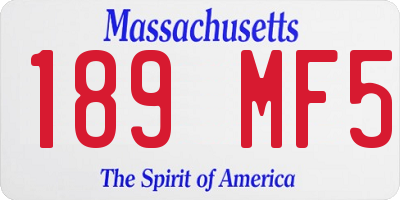 MA license plate 189MF5