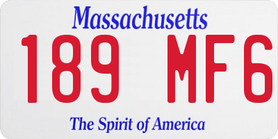 MA license plate 189MF6