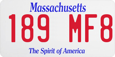 MA license plate 189MF8